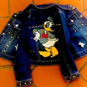 Handmade Donald Duck Disney jean jacket